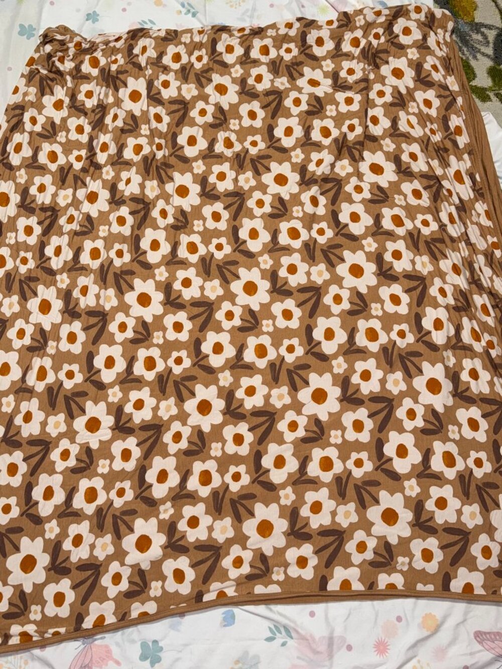 Little Sleepies Neutral Floral Large Cloud Blanket